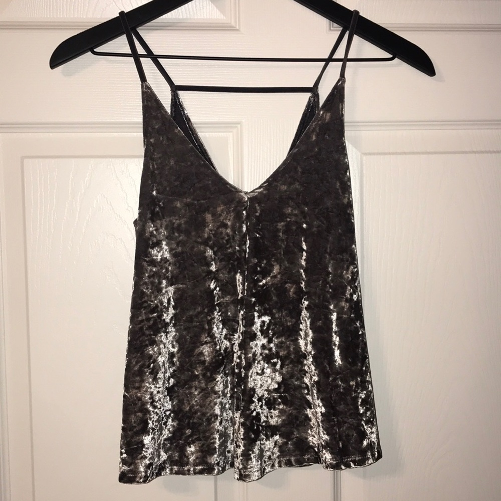 American eagle velvet crop tank